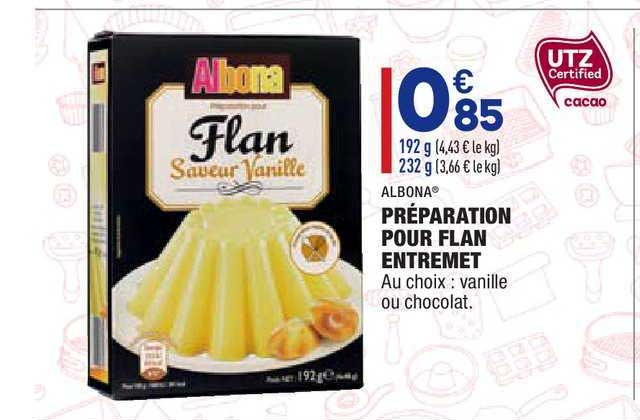 préparation pour flan entremet albona