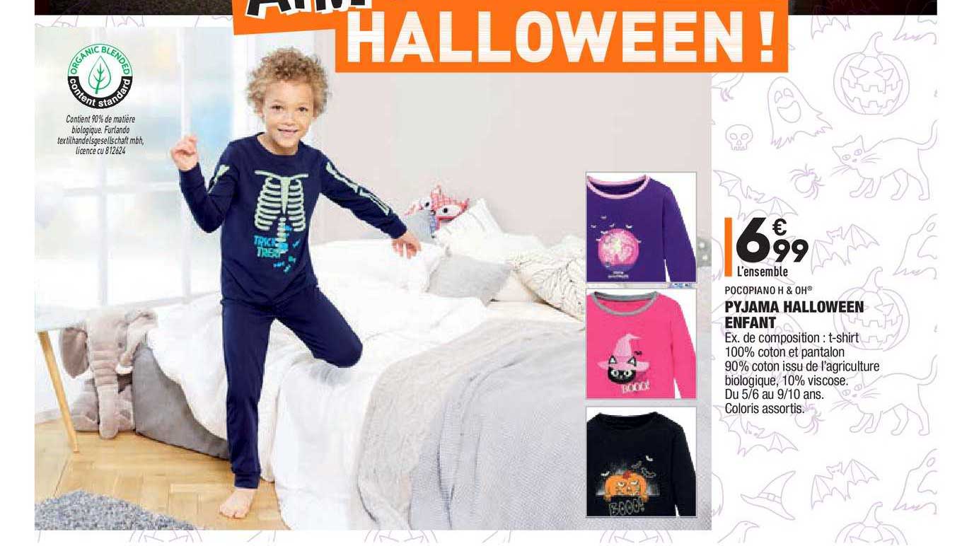 Pyjama Halloween Enfant Pocopiano H & Oh