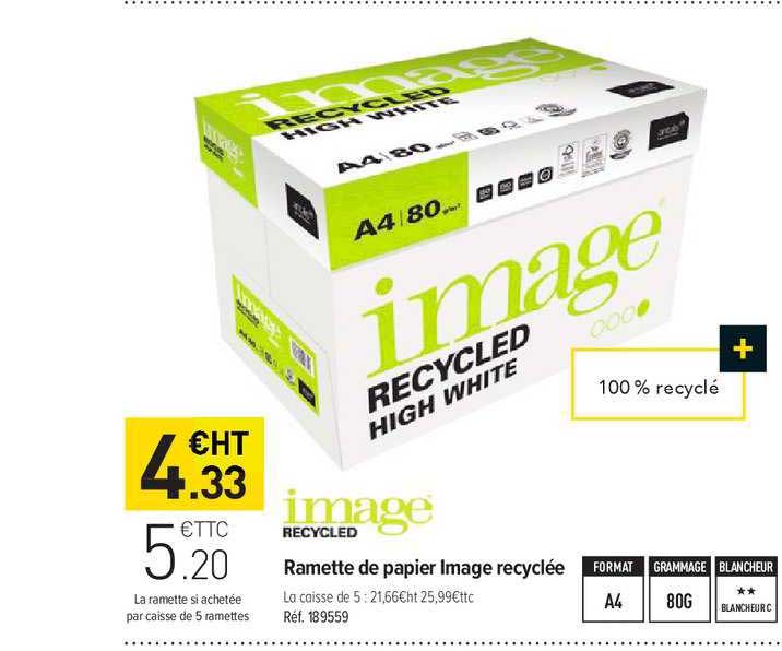 ramette de papier image recyclée image recycled