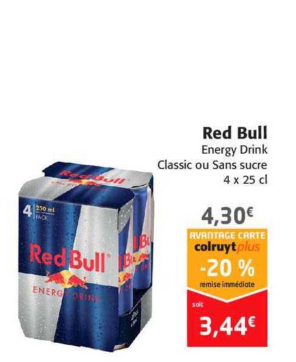 red bull -20% remise immédiate