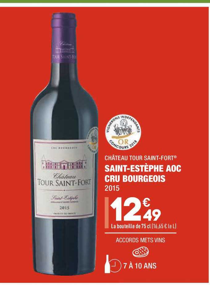 saint estèphe aoc cru bourgeois château tour saint fort