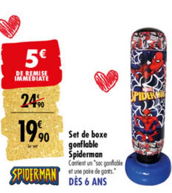 set de boxe gonflable spiderman