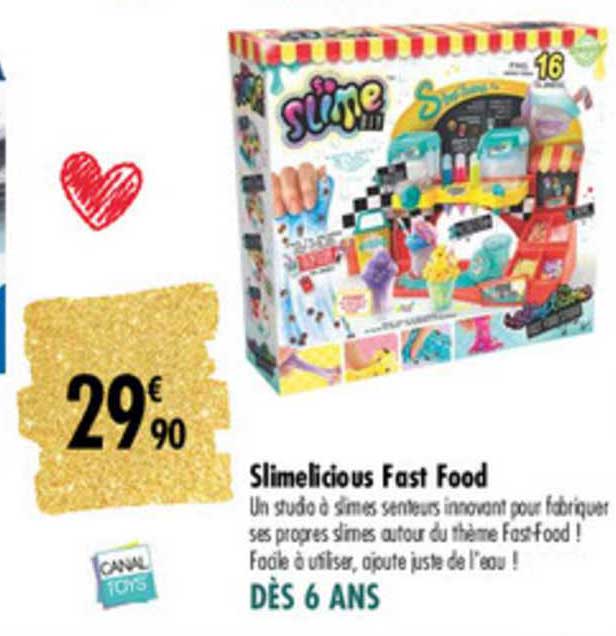 slimelicious fast food canal toys