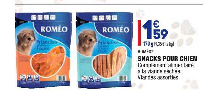 snacks pour chien roméo