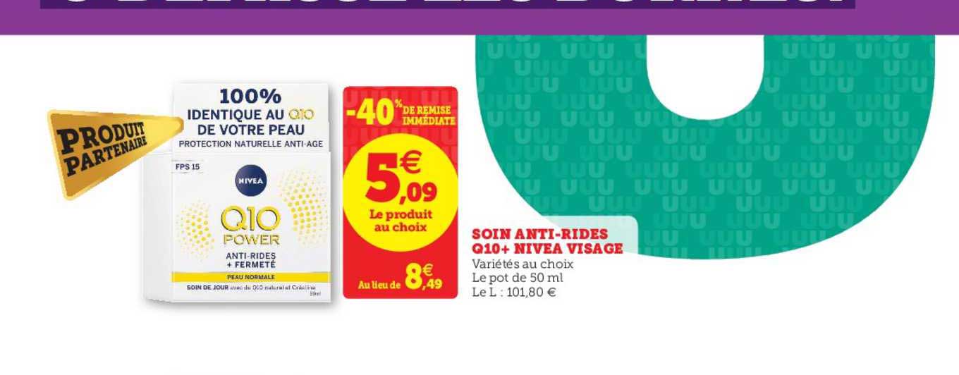 soin anti rides q10+ nivea visage -40% remise immédiate