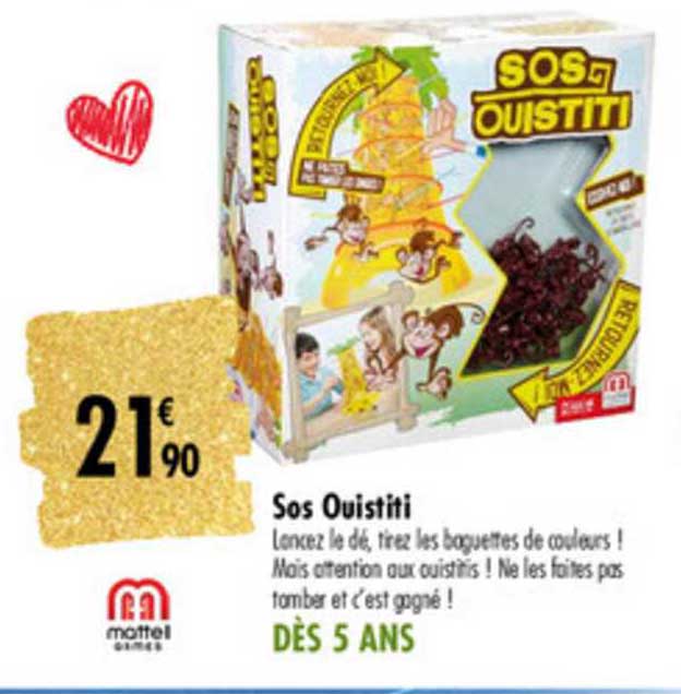 sos ouistiti mattel games