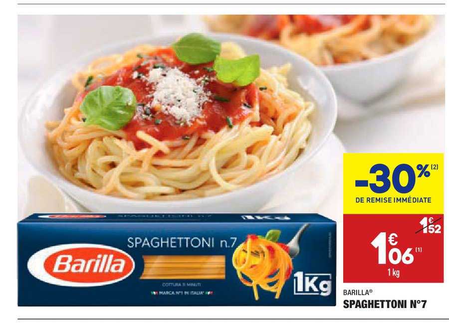Spaghettoni N°7 Barilla -30% Remise Immédiate
