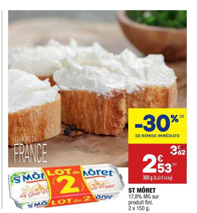 St Morêt -30% Remise Immédiate