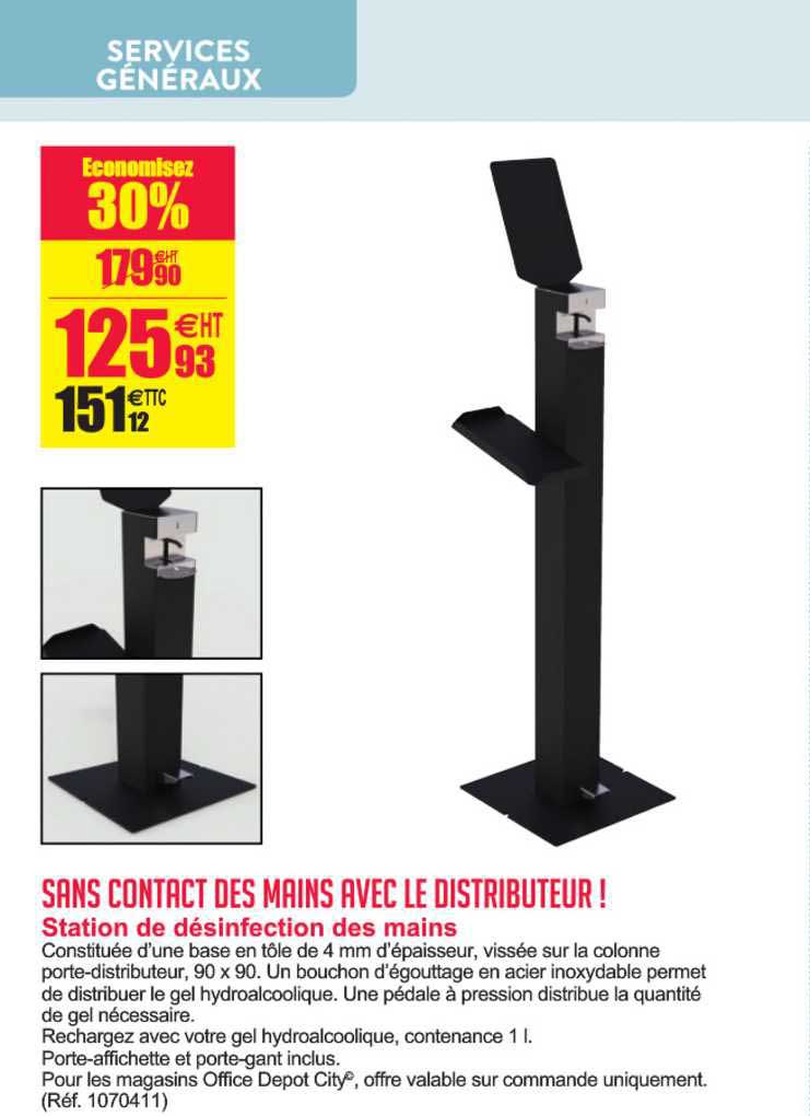 station de désinfection des mains
