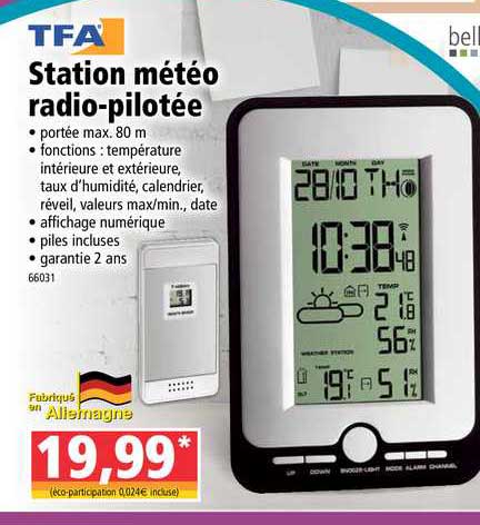 station météo radio pilotée tfa