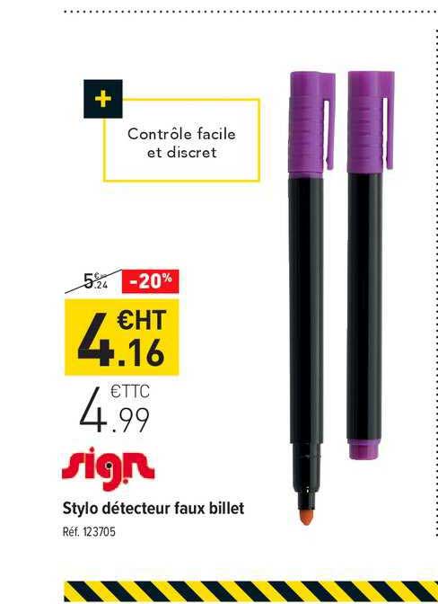 Stylo Détecteur Faux Billet