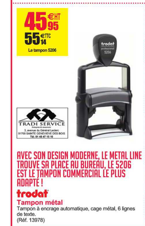 tampon métal trodat