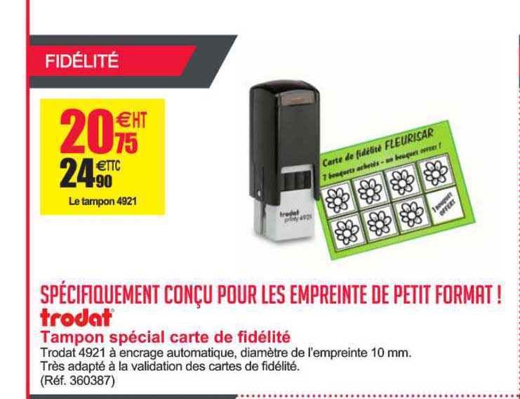 tampon spécial carte de fidelité trodat
