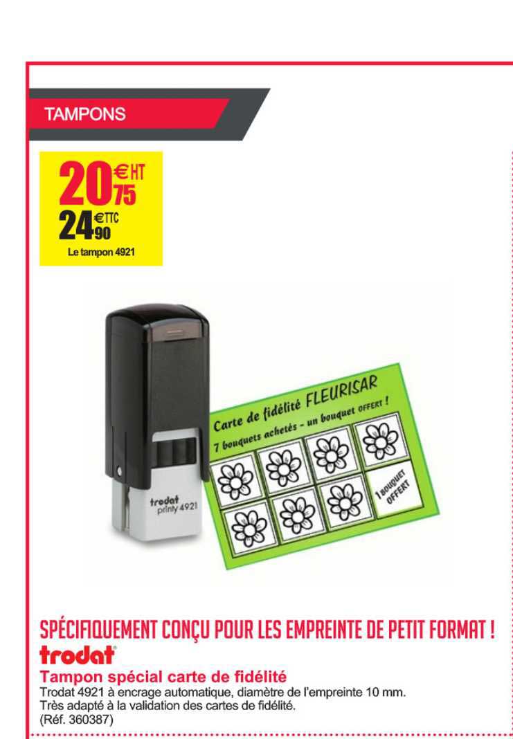 tampon spécial carte de fidelité trodat