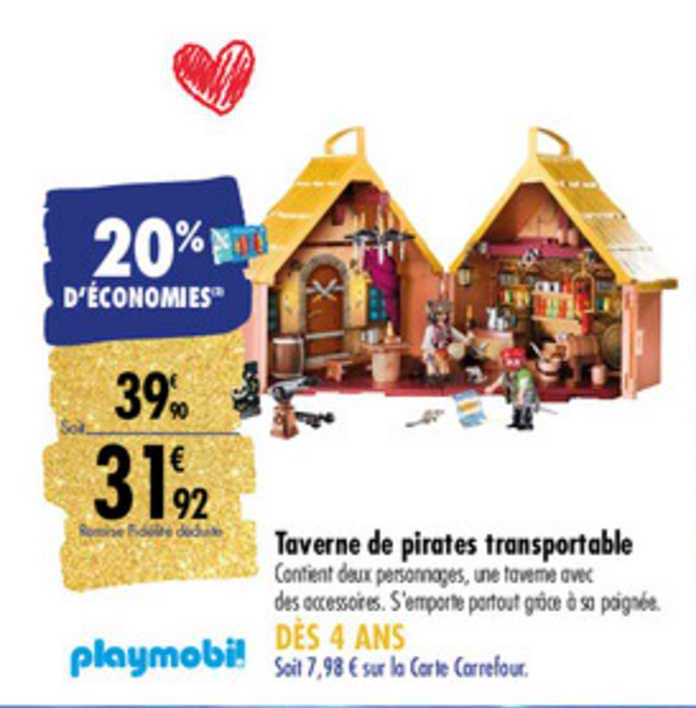 taverne de pirates transportable playmobil