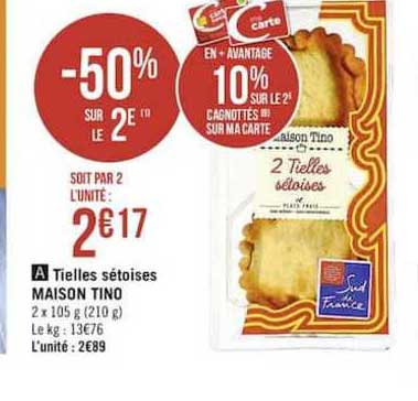 Tielles Sétoises Maison Tino -50% Sur Le 2e
