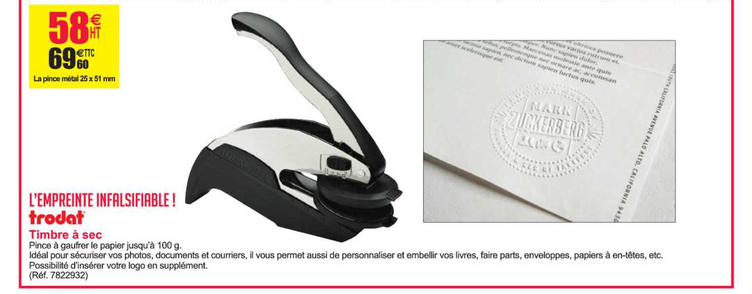 Timbre à Sec Trodat