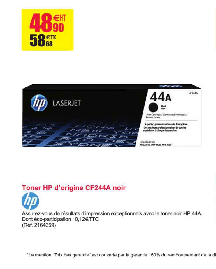 toner hp d'origine cf244a noir