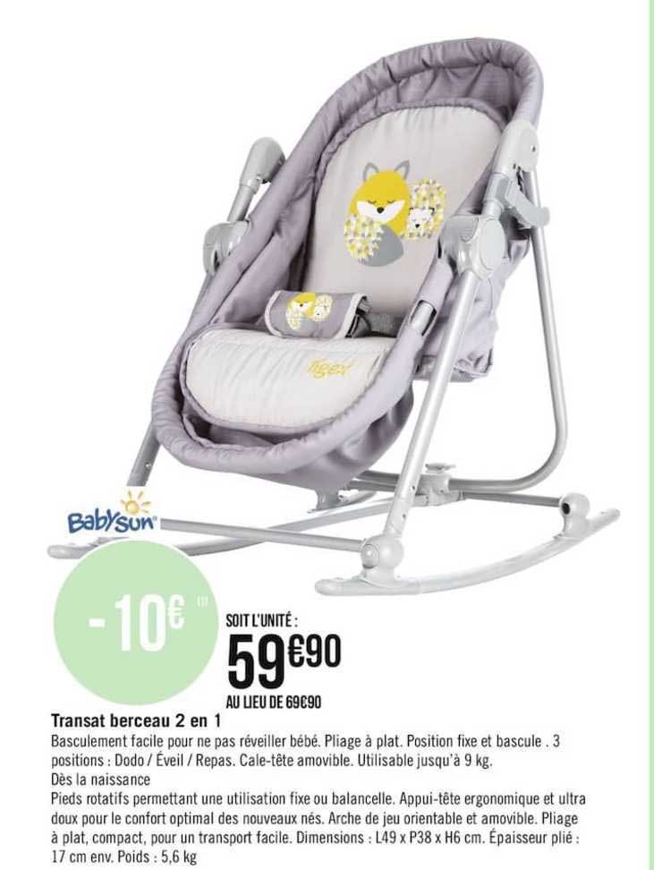 transat berceau 2 en 1 babysun