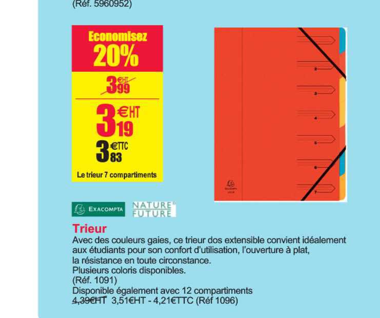 trieur exacompta nature future