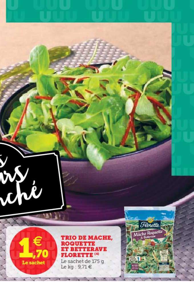 Trio De Mache Roquette Et Betterave Florette