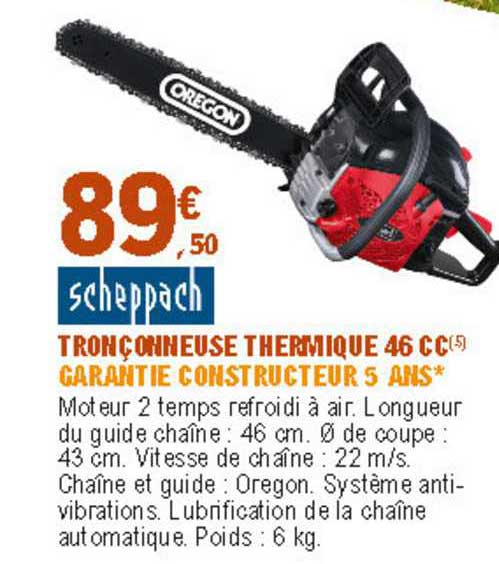 Tronçonneuse Thermique 46 Cc Scheppach