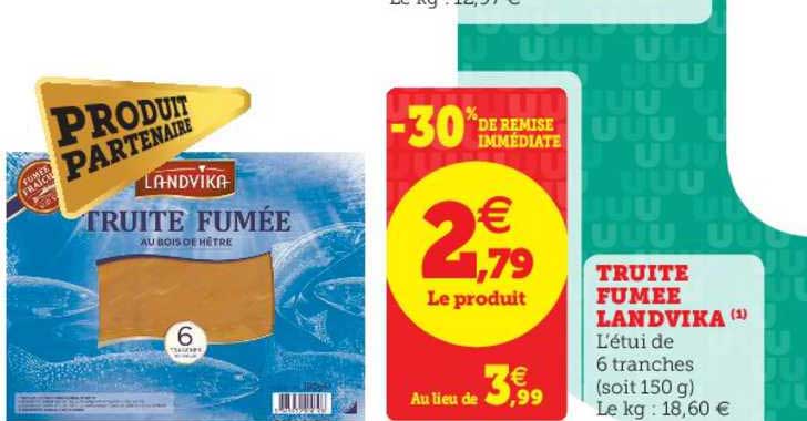 Truite Fumée Landvika -30% Remise Immédiate