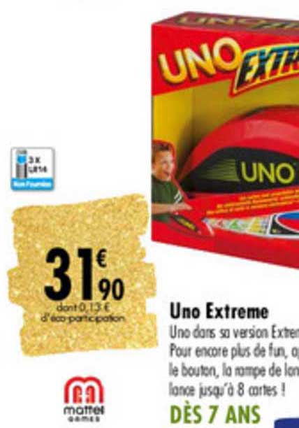 uno extreme mattel games