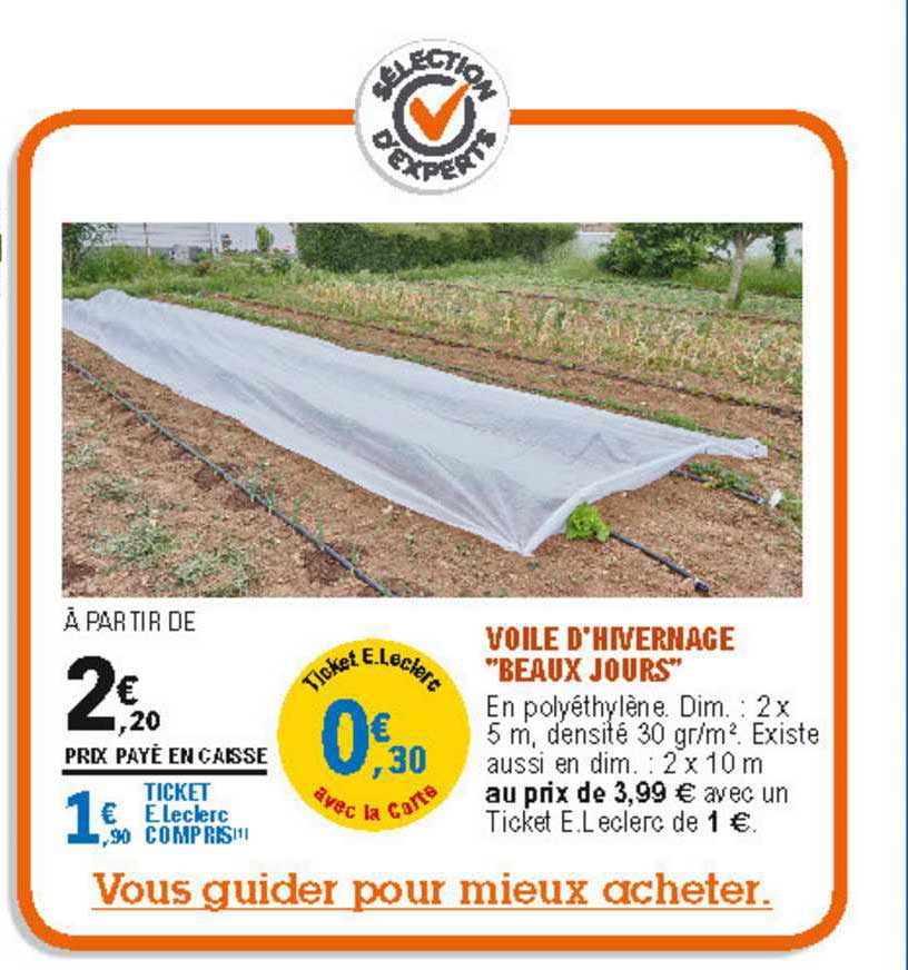 voile d'hivernage beaux jours