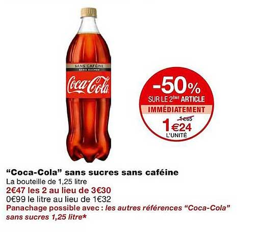 "coca-cola" sans sucres sans caféine