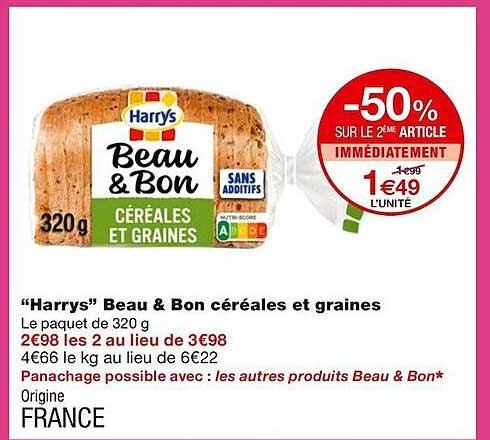 "harrys" beau & bon céréales et graines