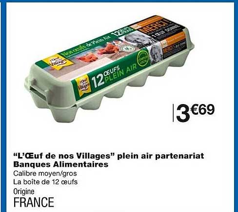 "l'œuf de nos villages" plein air partenariat banques alimentaires