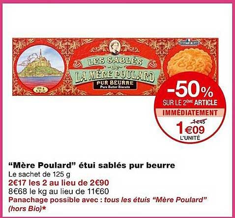"mère poulard" étui sablés pur beurre