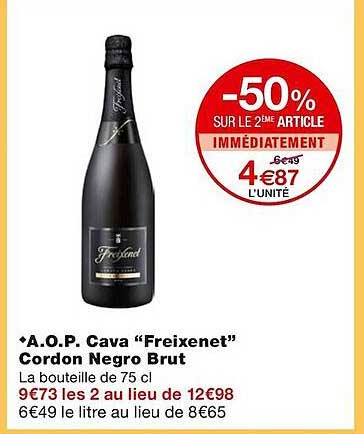 a.o.p. cava "freixenet" cordon negro brut