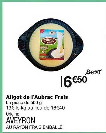 aligot de l'aubrac frais