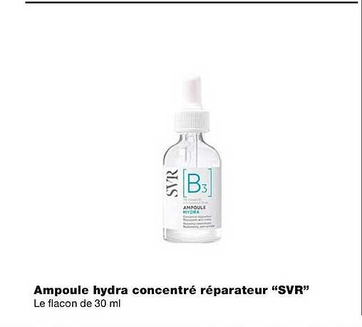 ampoule hydra concentré réparateur "svr"