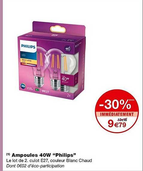 ampoules 40w "philips"