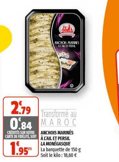 Anchois Marinés à L'ail Et Persil La Monégasque