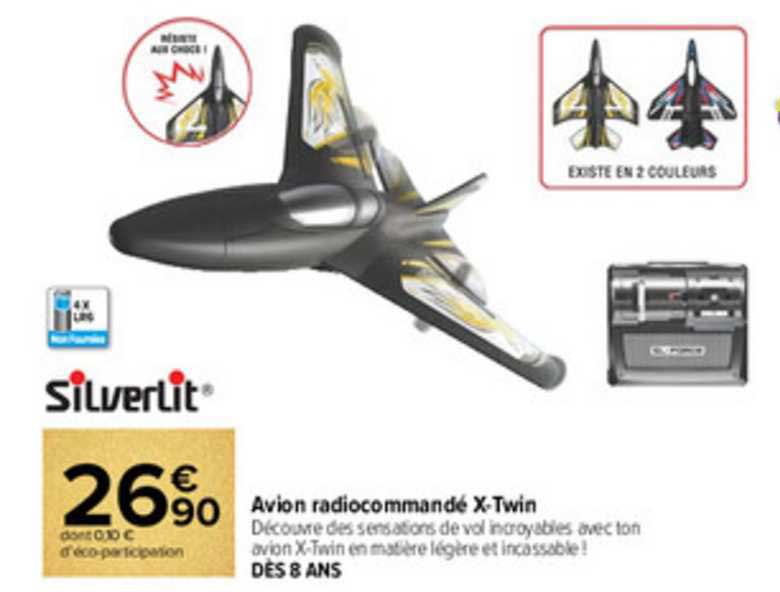 avion radiocommandé x-twin silverlit