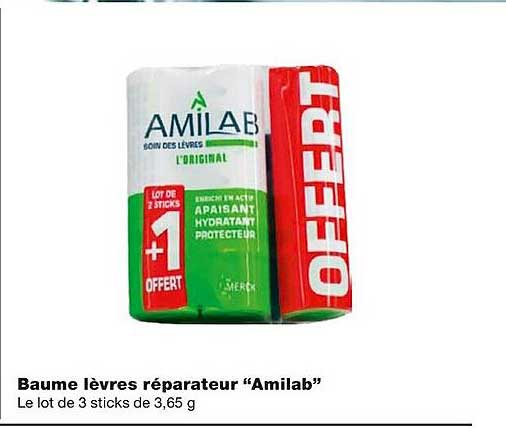 baume lèvres réparateur "amilab"