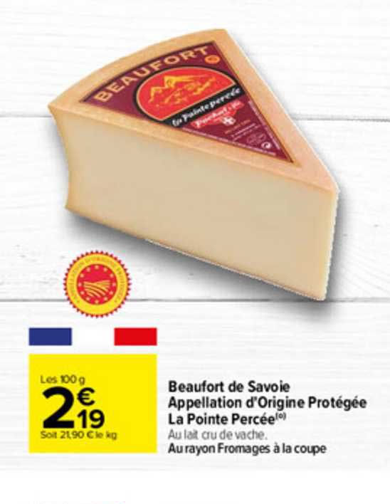 beaufort de savoie appellation d'origine protégée la pointe percée