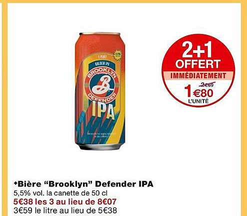 bière "brooklyn" defender ipa