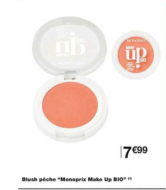 blush pêche "monoprix make up bio"