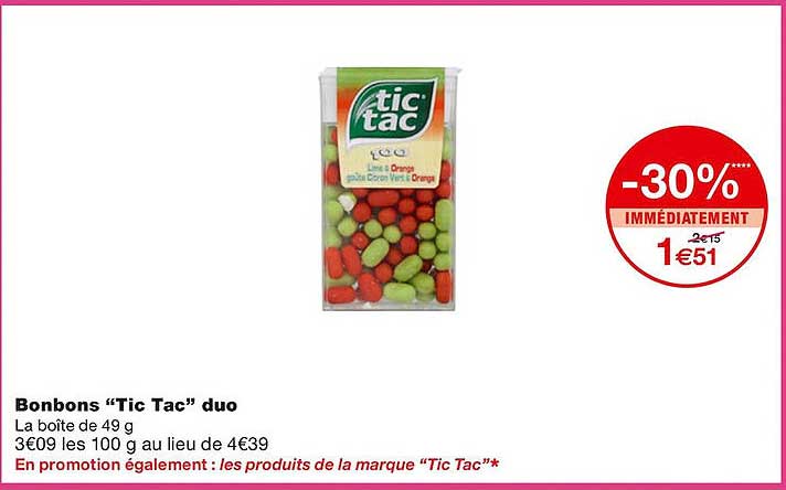 Bonbons "tuc Tac" Duo