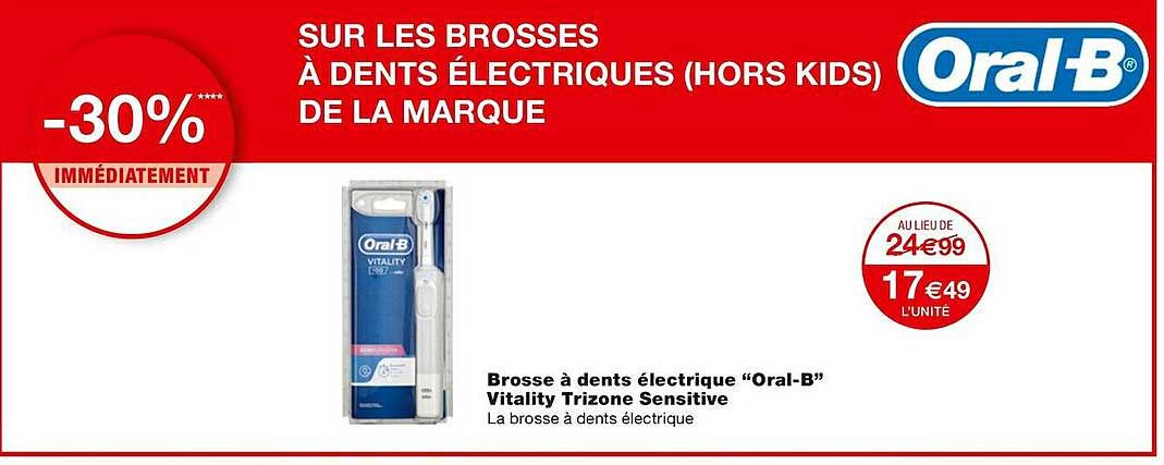 brosse à dents électrique "oral-b" vitality trizone sensitive