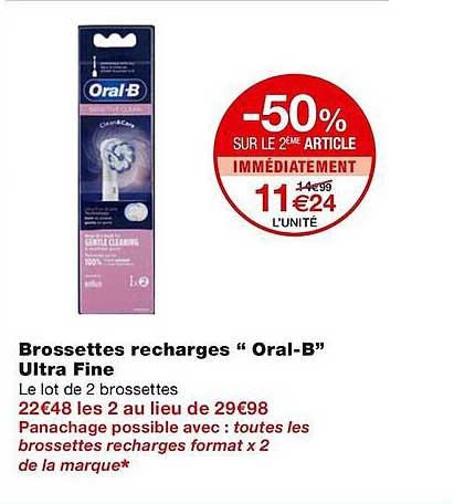 brossettes recharges "oral-b" ultra fine