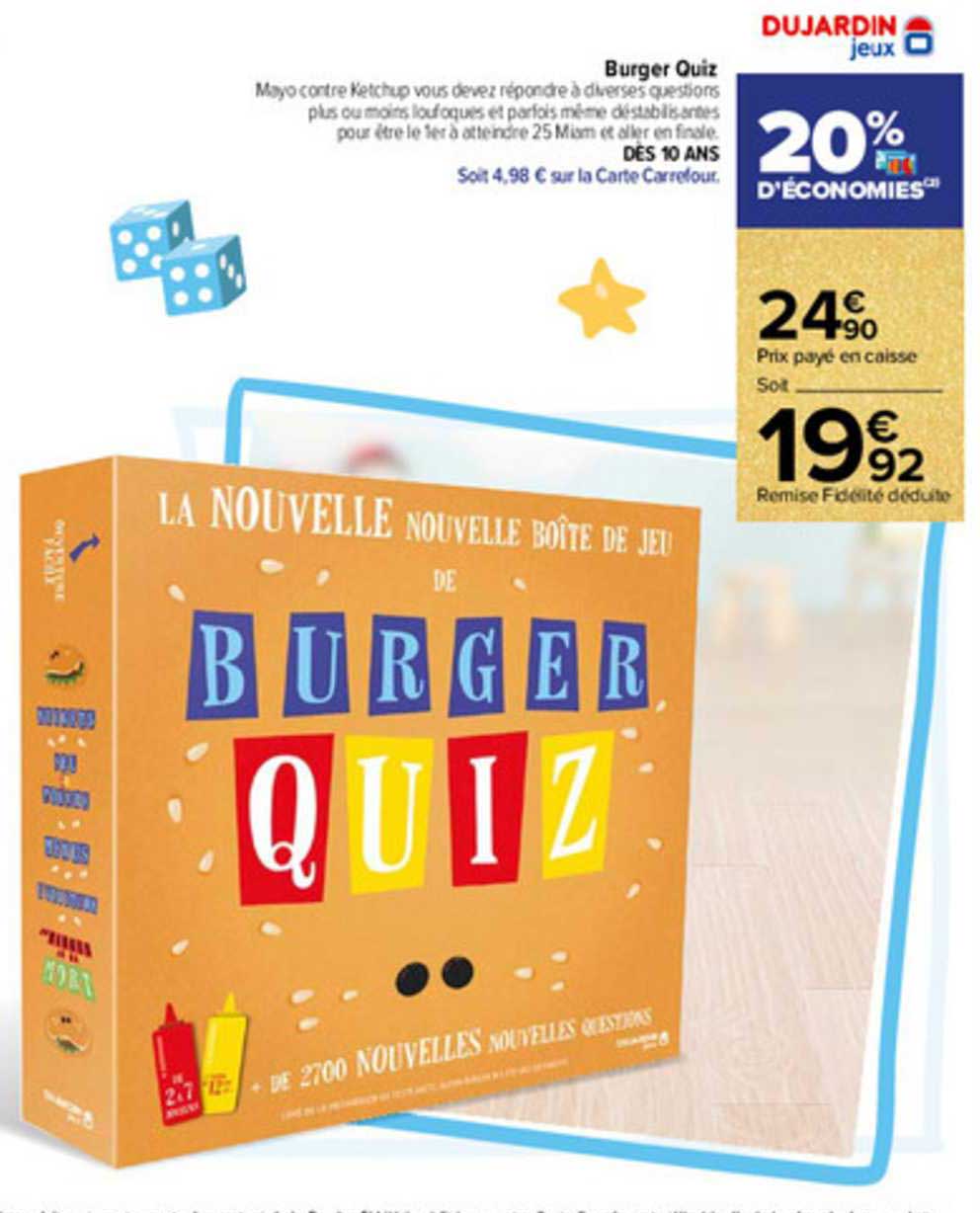 burger quiz dujardin jeux