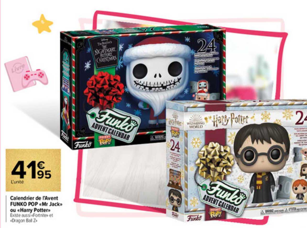 calendrier de l'avent funko pop «mr jack» ou «harry potter»