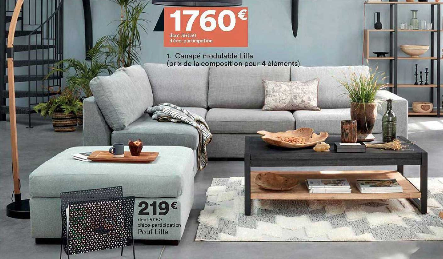 canapé modulable lille , pouf lille