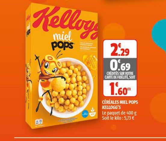 céréales miel pops kellogg's